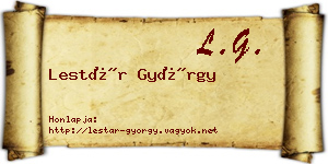Lestár György névjegykártya
