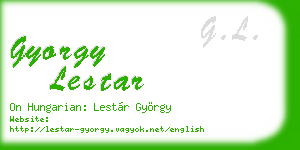 gyorgy lestar business card
