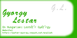 gyorgy lestar business card